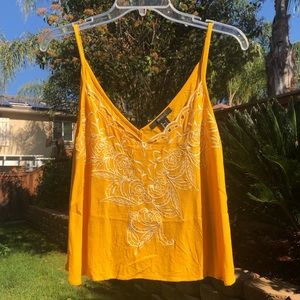Yellow forever 21 tank top